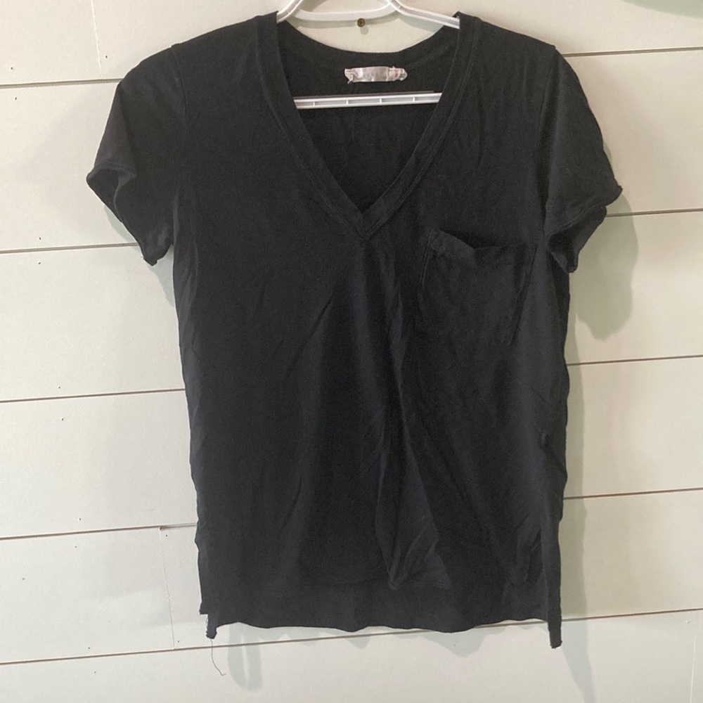 LUSH. Black v-neck t-shirt.